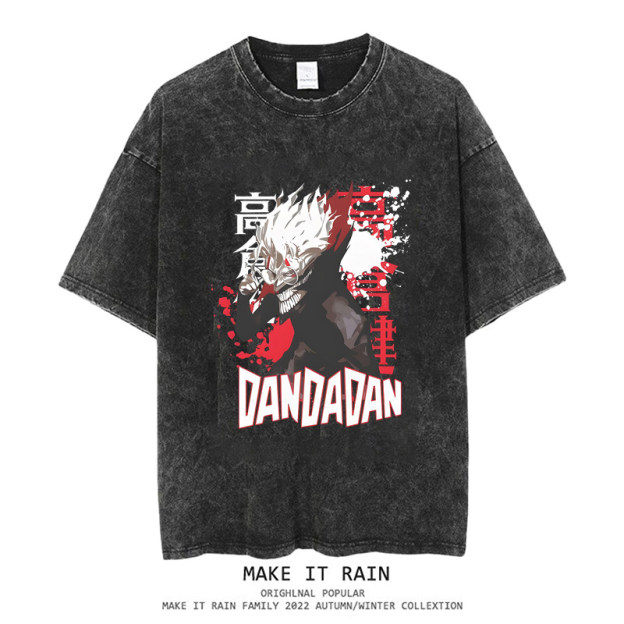 膽大黨水洗做舊 2026親子情侶男女同款 印花水洗短袖