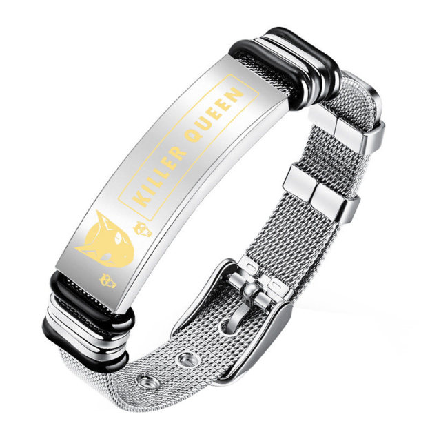 JOJO的奇妙冒險手鍊 不滅鑽石 動漫周邊手環 男女金屬飾品