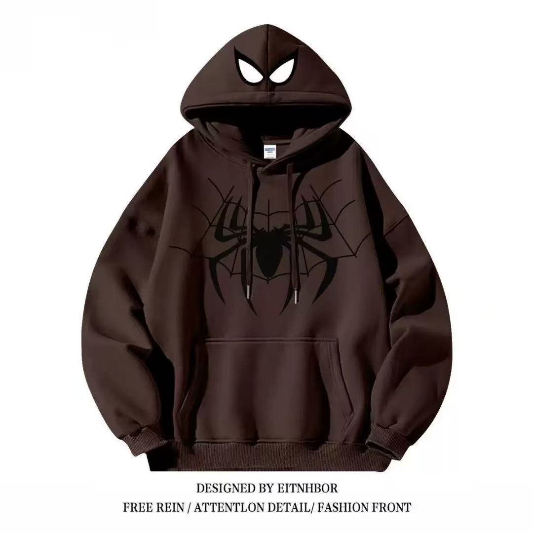 Spider 系列連帽衛衣｜美式Oversize寬鬆衛衣 情侶潮流外套
