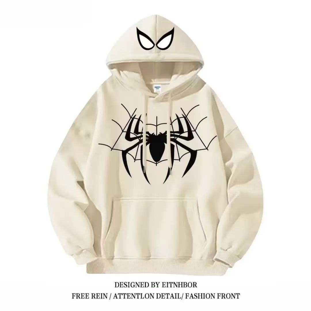 Spider 系列連帽衛衣｜美式Oversize寬鬆衛衣 情侶潮流外套