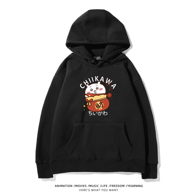 新年chiikawa 2026秋冬新款親子情侶裝 圓領長袖/連帽衛衣