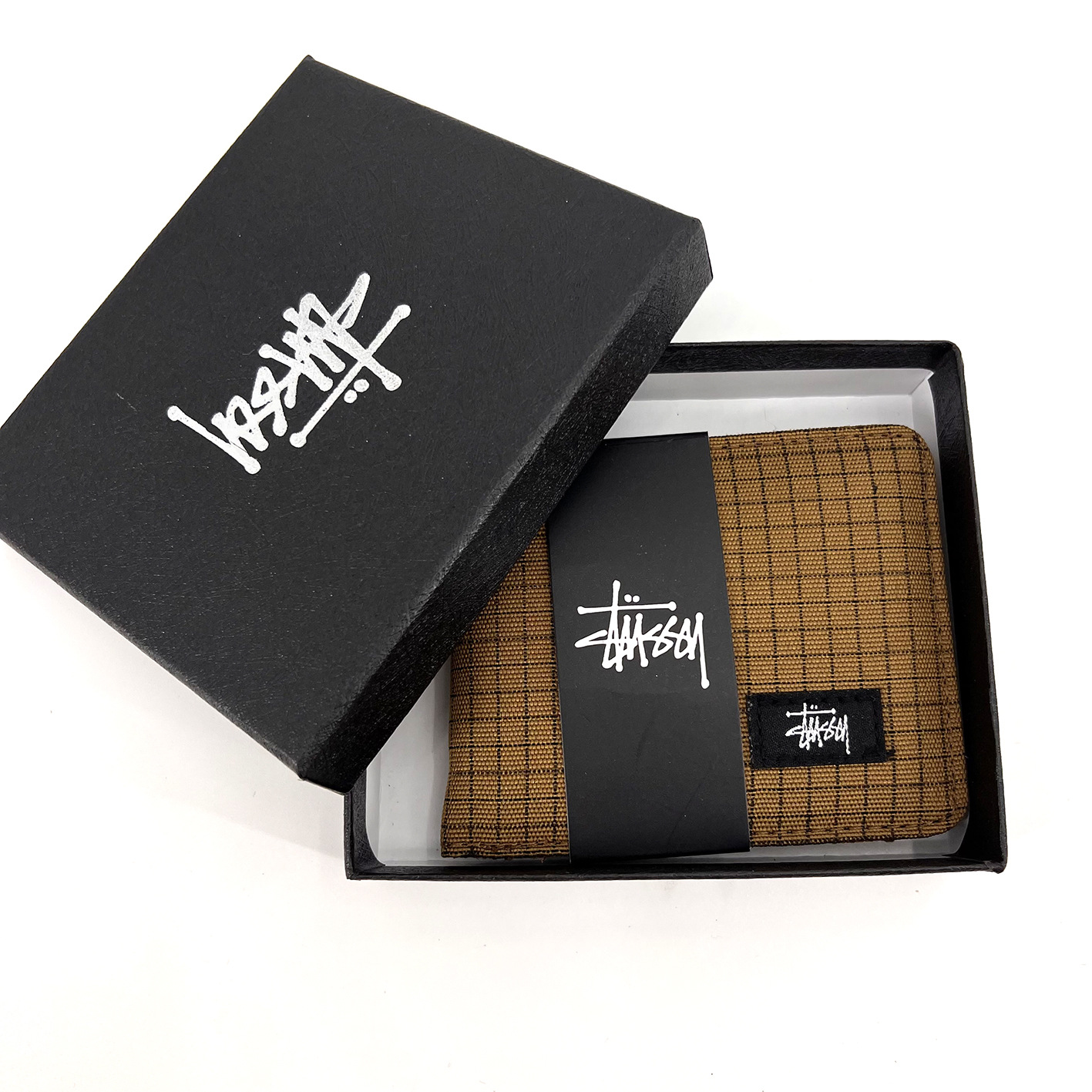 斯圖西潮牌皮夾 潮牌牛津布短版錢包