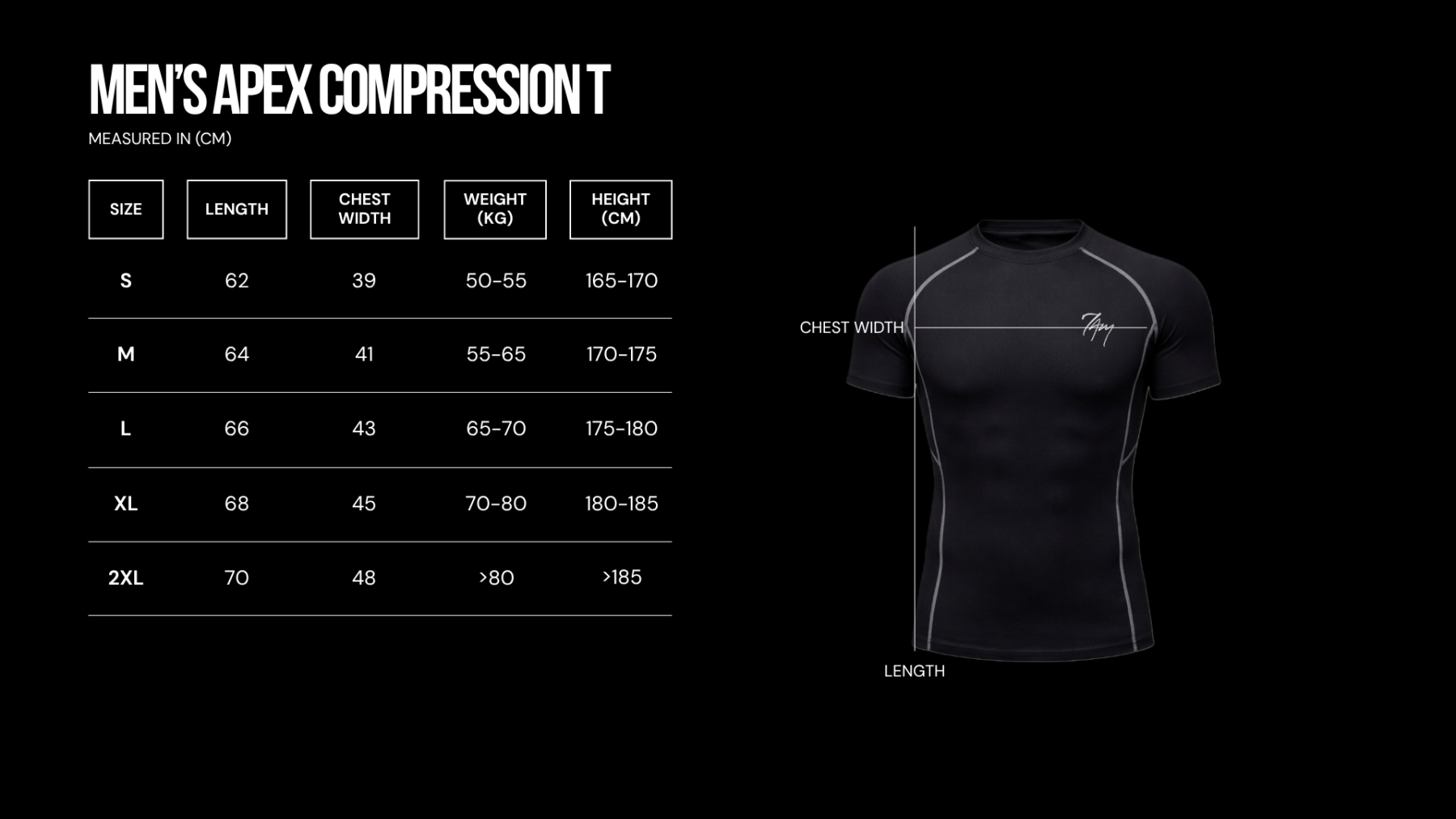 Men's Apex Compression T | Black
