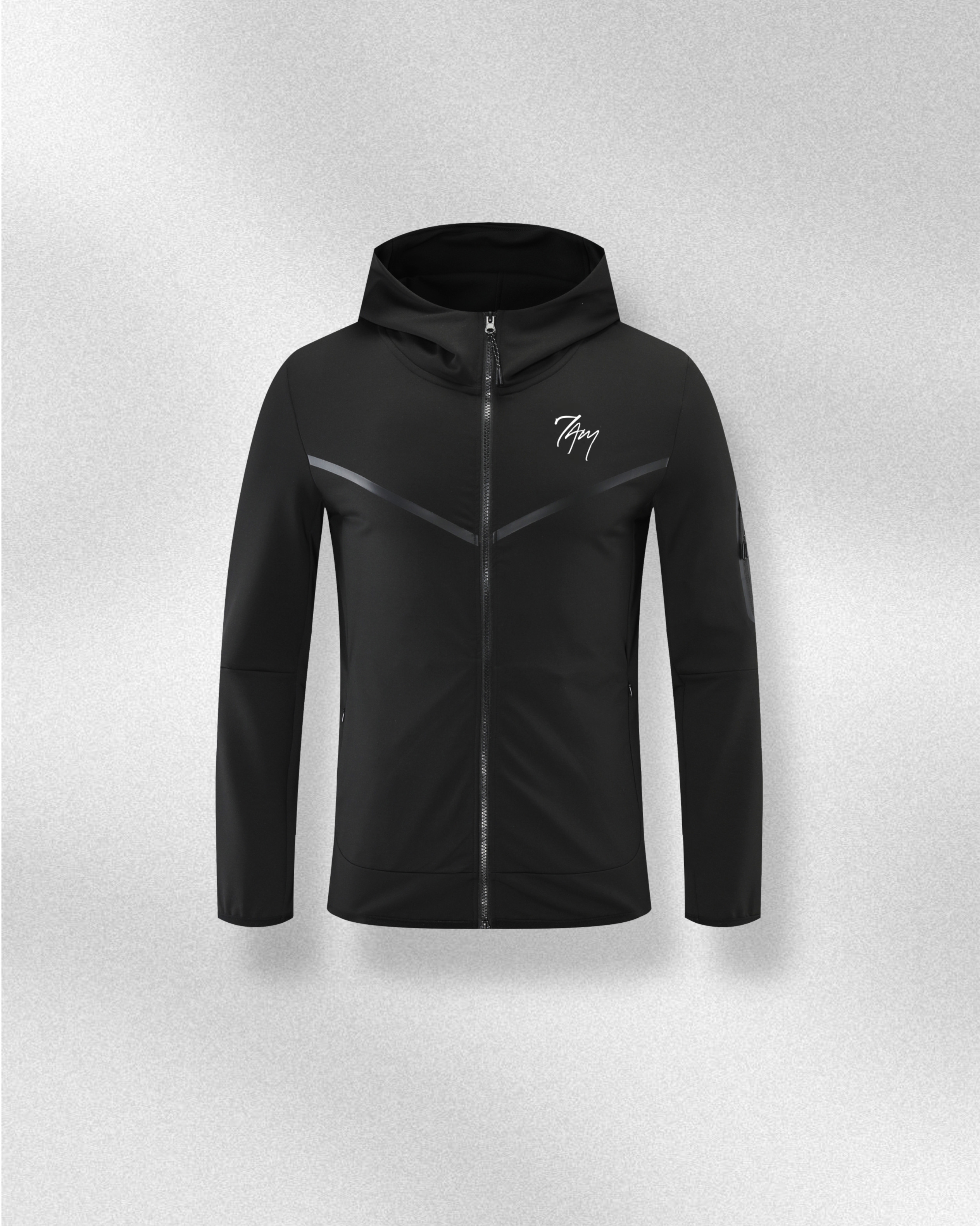 Men's Active Jacket White Logo | Black