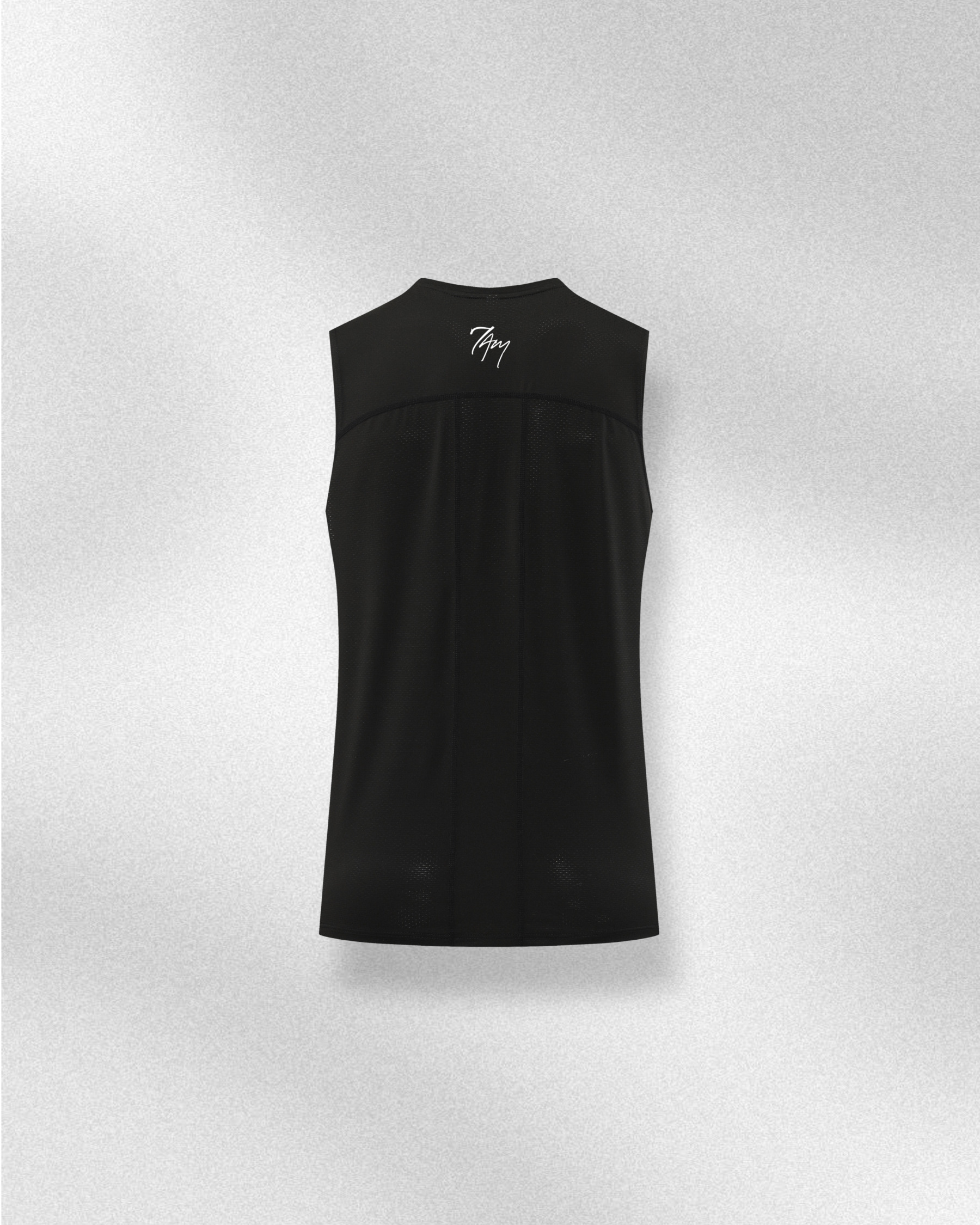 Men's Training Sleeveless Shirt White Logo | Black