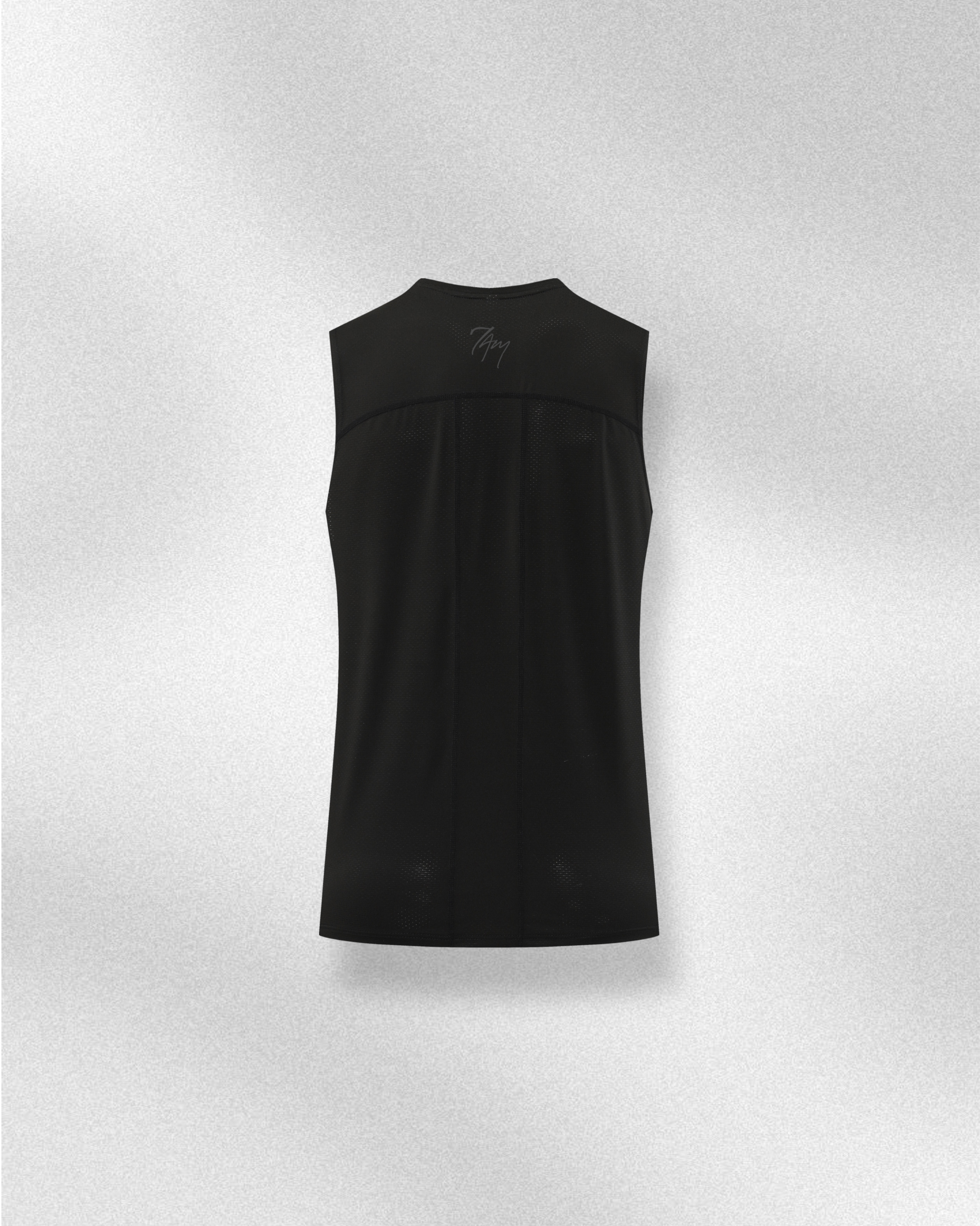 Men's Training Sleeveless Shirt Grey Logo | Black