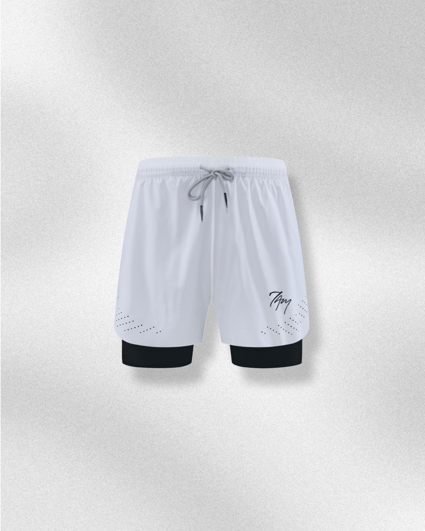 Men's Active White | Compression Shorts