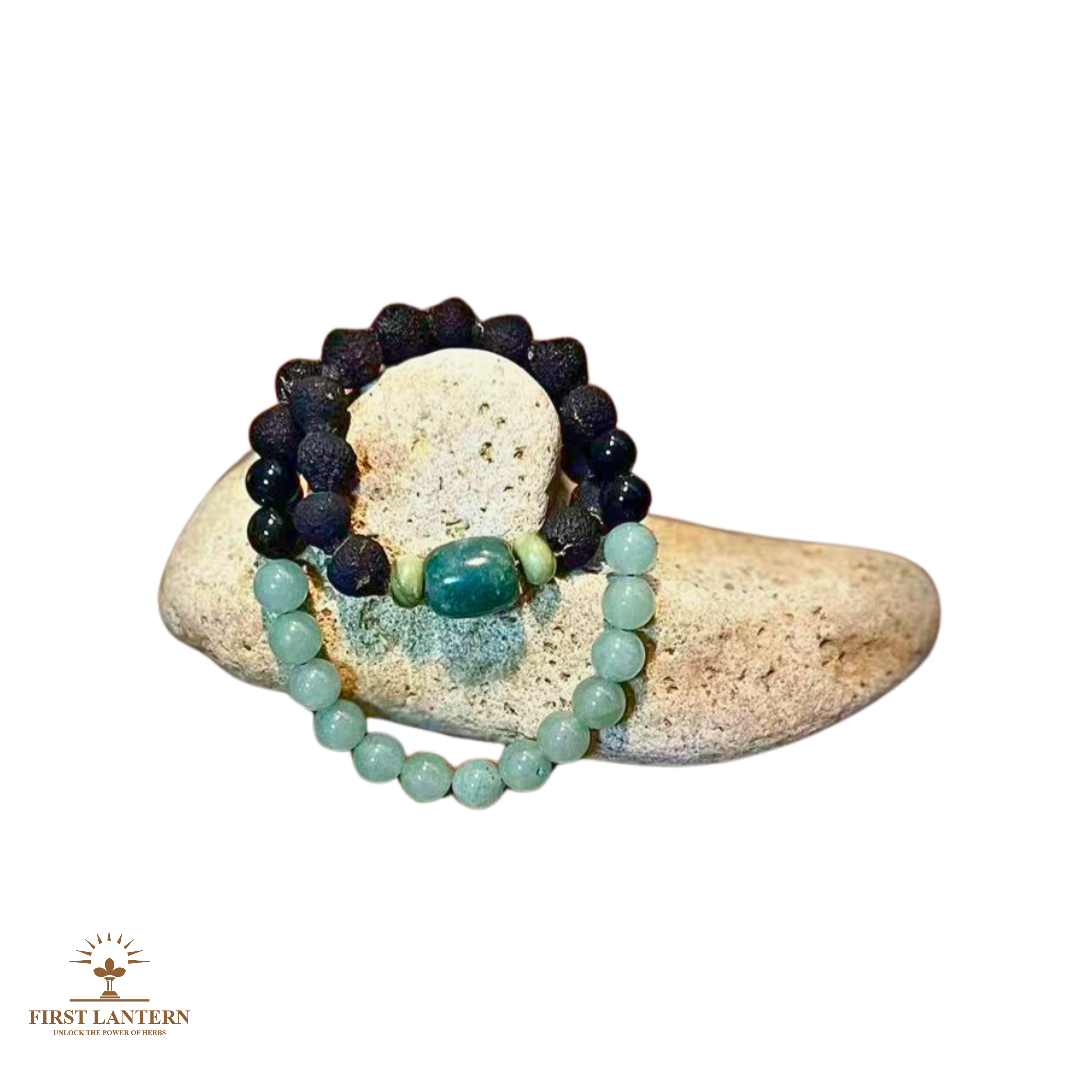 Taigan (Tangerine) Bead x Green Aventurine Mindfulness Bracelet - "Verdant Flow" (Double Wrap)