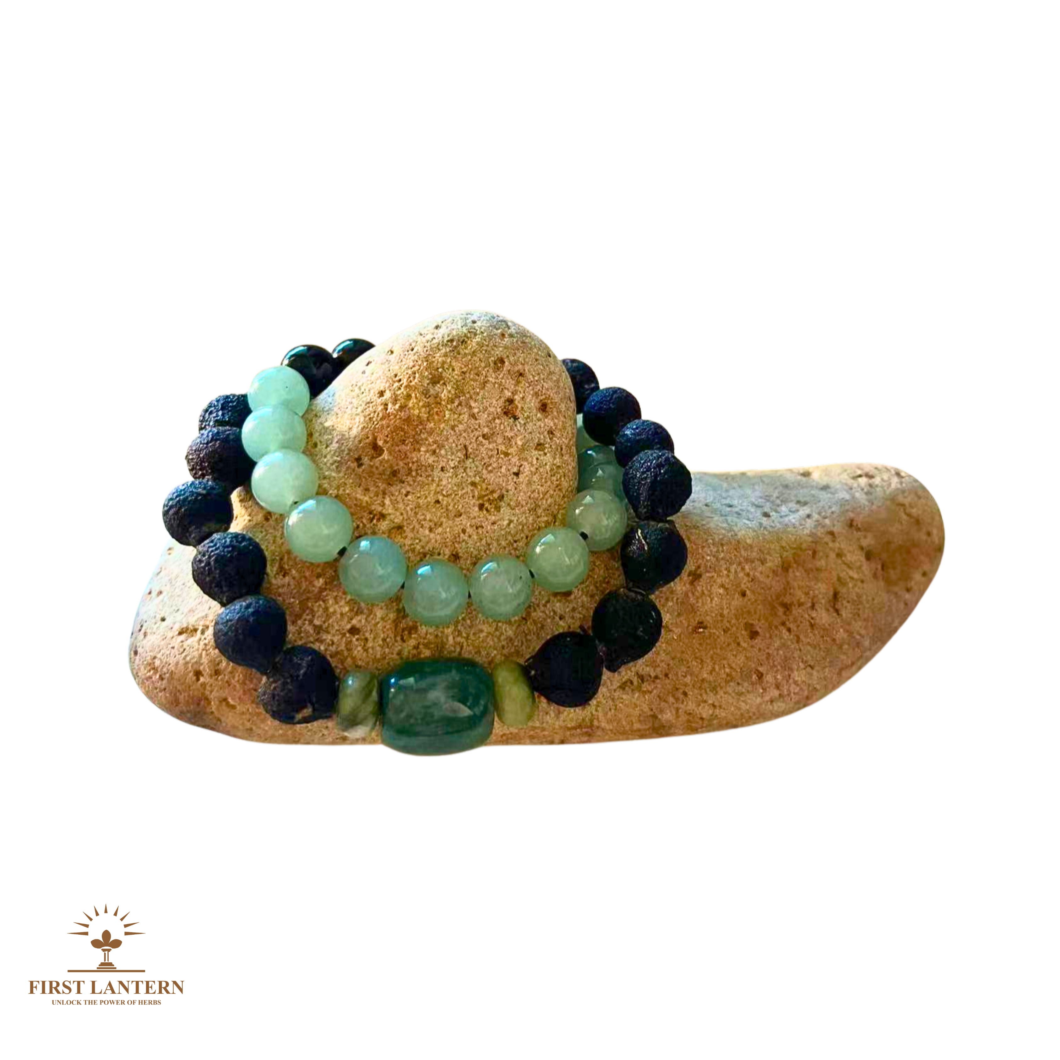 Taigan (Tangerine) Bead x Green Aventurine Mindfulness Bracelet - "Verdant Flow" (Double Wrap)