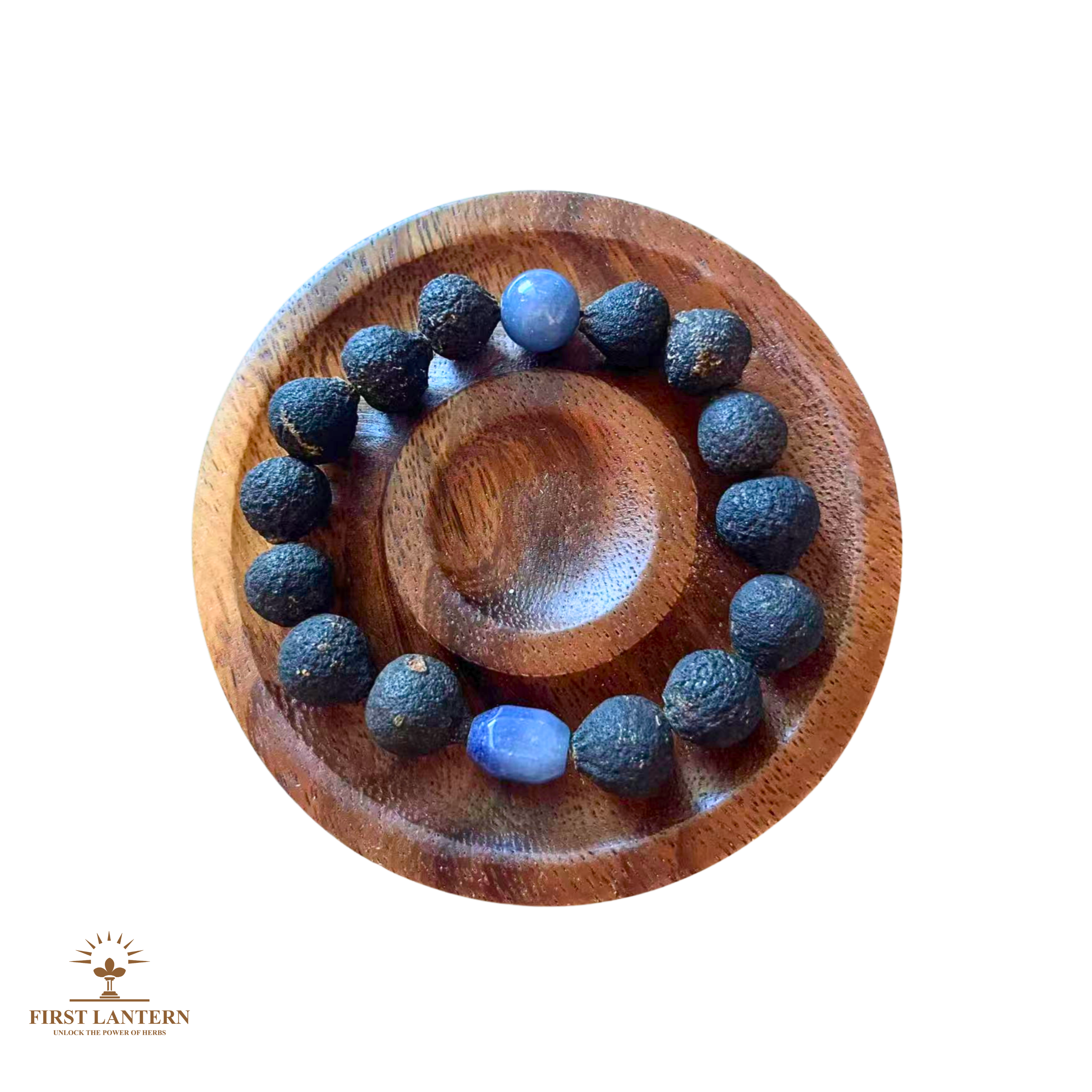 Taigan (Tangerine) Bead x Blue Aventurine Mindfulness Bracelet - "Azure Clarity"