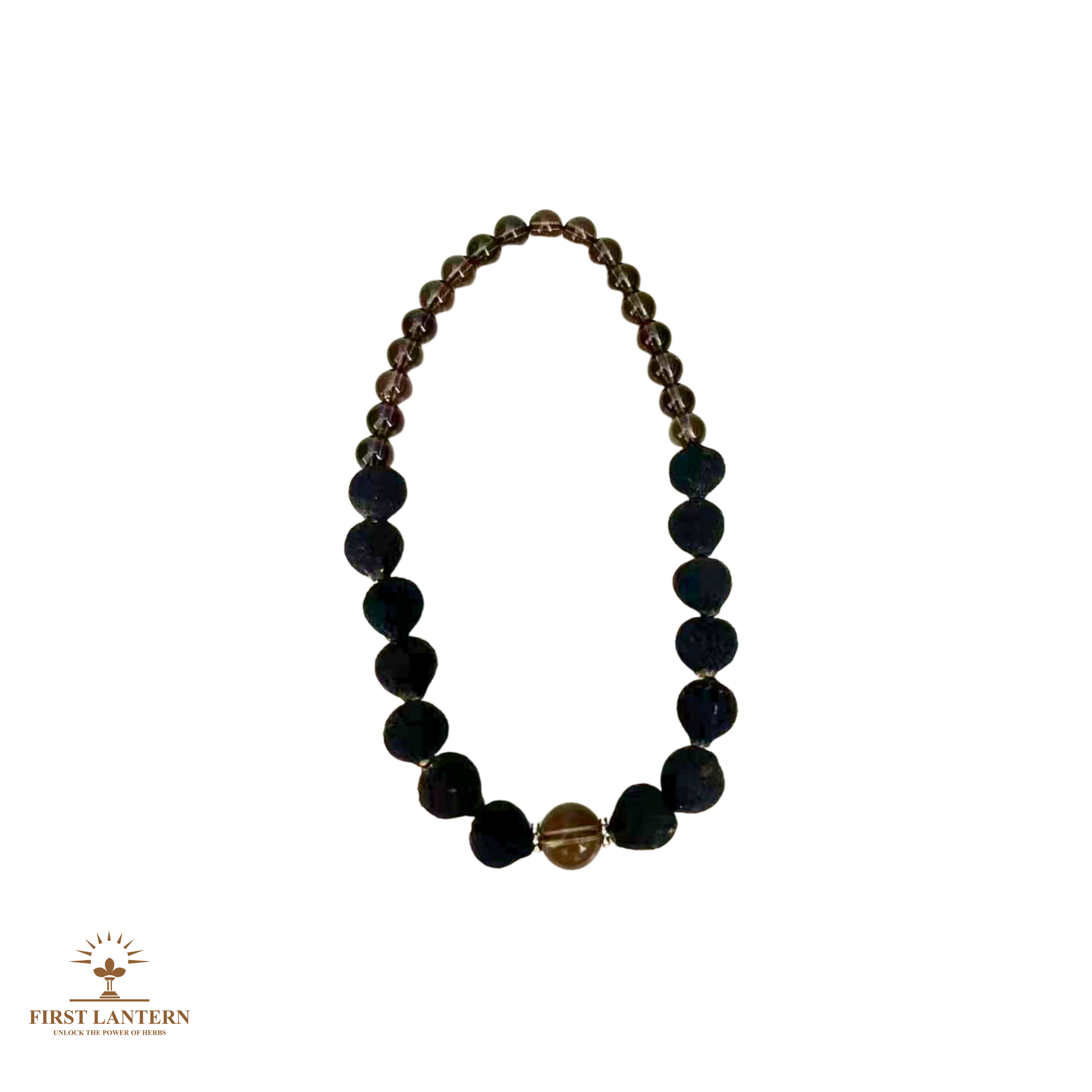 Taigan (Tangerine) Bead x Smoky Quartz Mindfulness Necklace - "Twilight Scent" (Women)