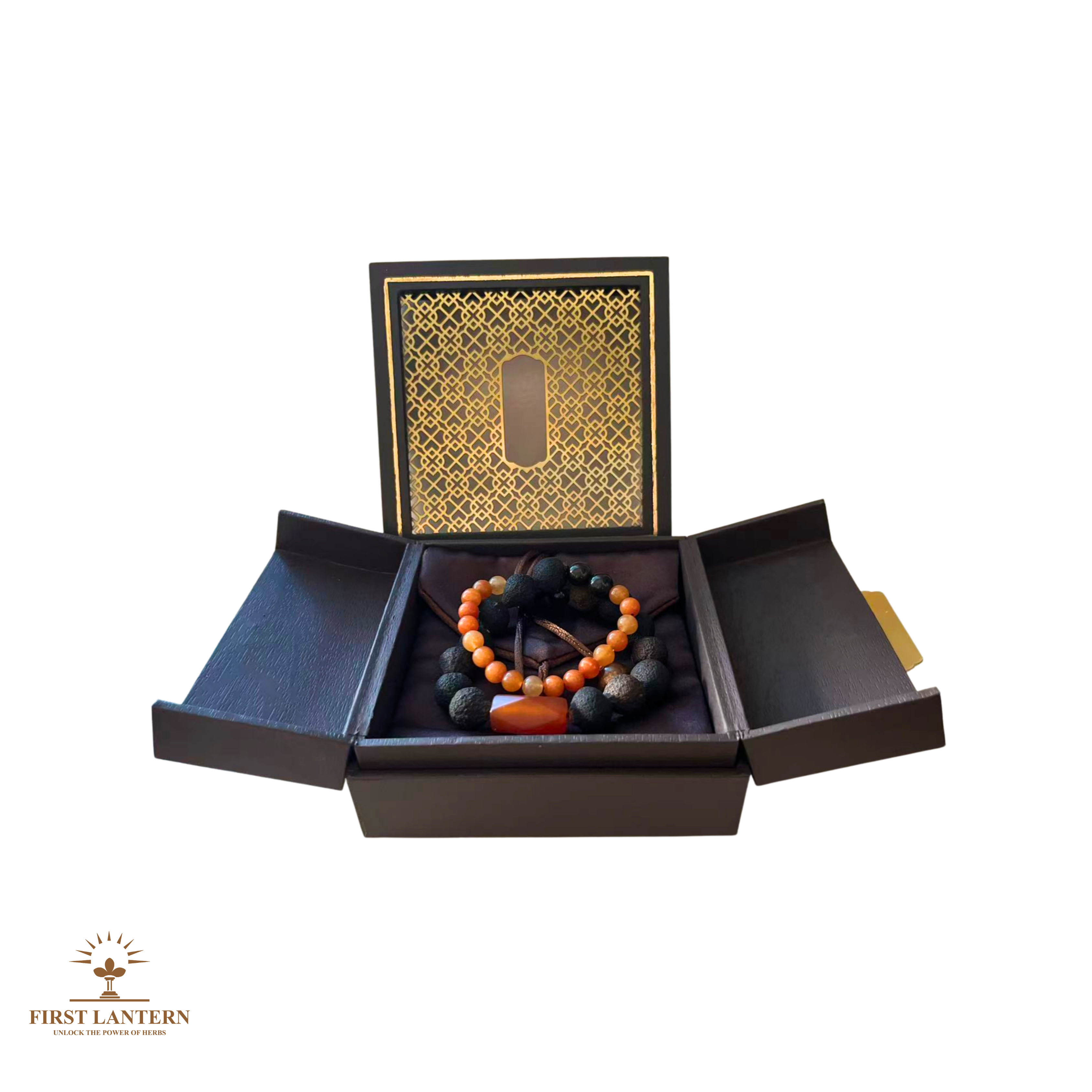 Tangerine Bead x Red Agate x Aventurine x Obsidian Mindfulness Bracelet - "Journey" (Double Wrap)