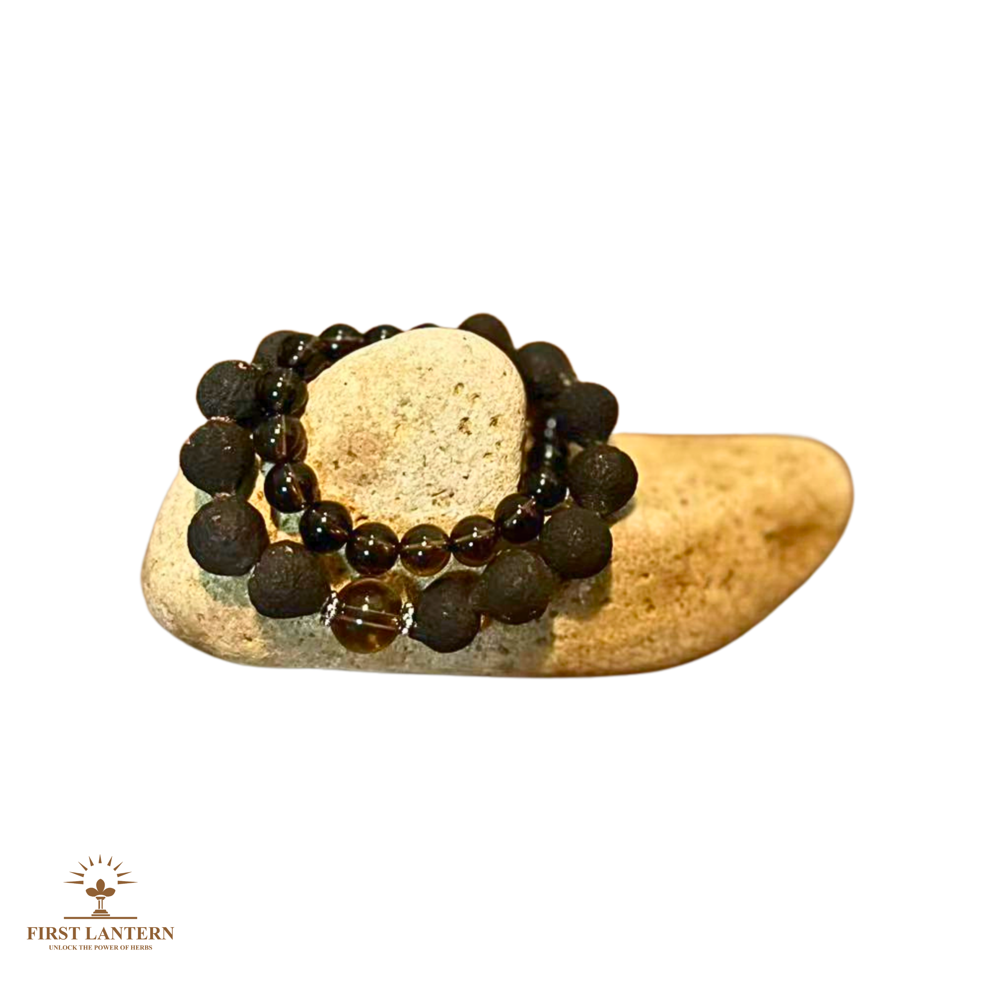 Taigan (Tangerine) Bead x Smoky Quartz Mindfulness Necklace - "Twilight Scent" (Women)