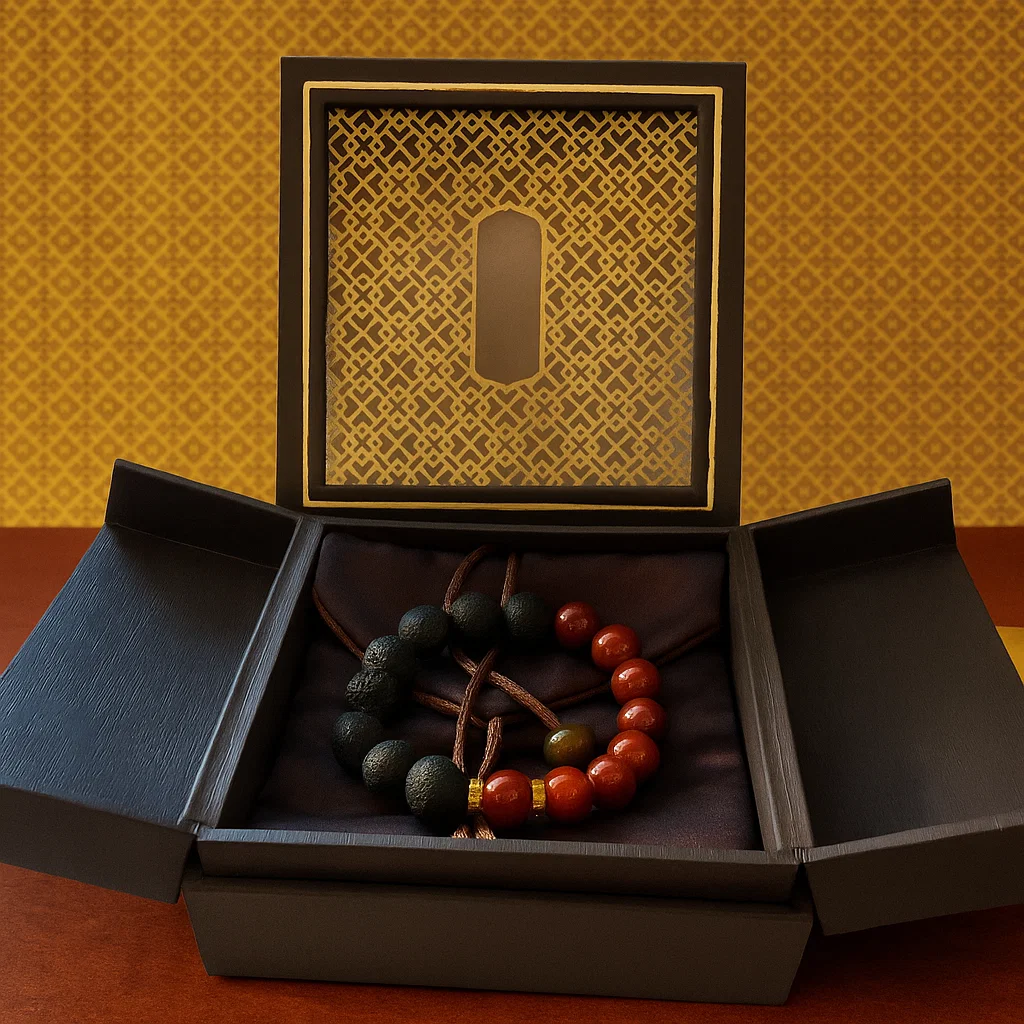 Taigan (Tangerine) Bead x South Red Agate Mindfulness Bracelet - "Kindled Scent"