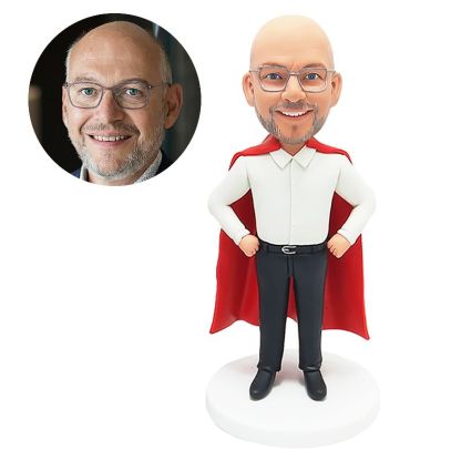 custom made bobblehead figure business man in cape