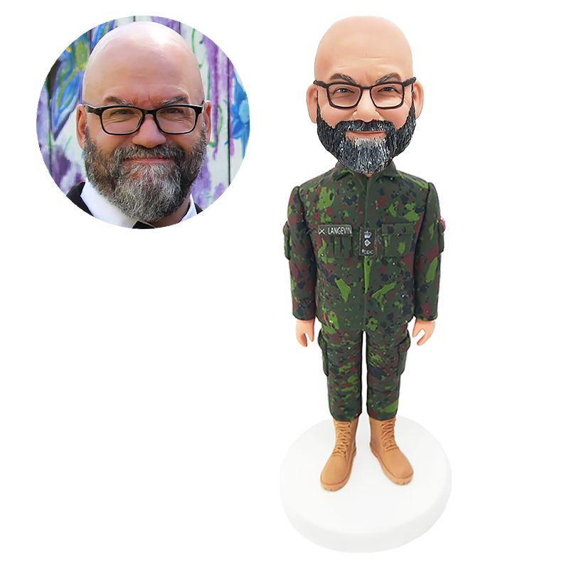 customized bobblehead figure military