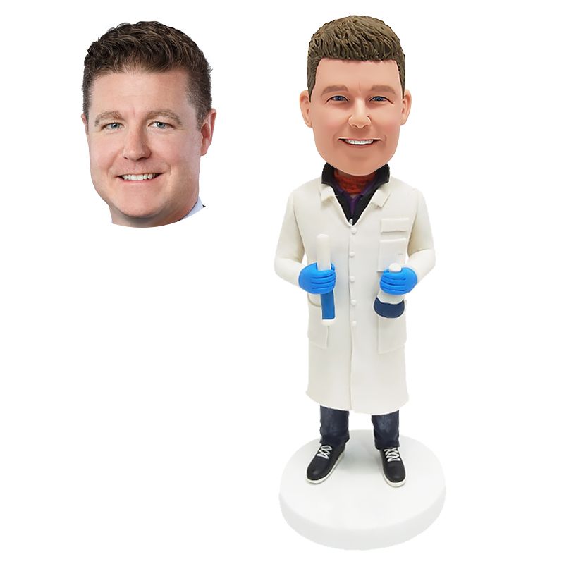 personalised bobblehead figure laboratory technician scientist