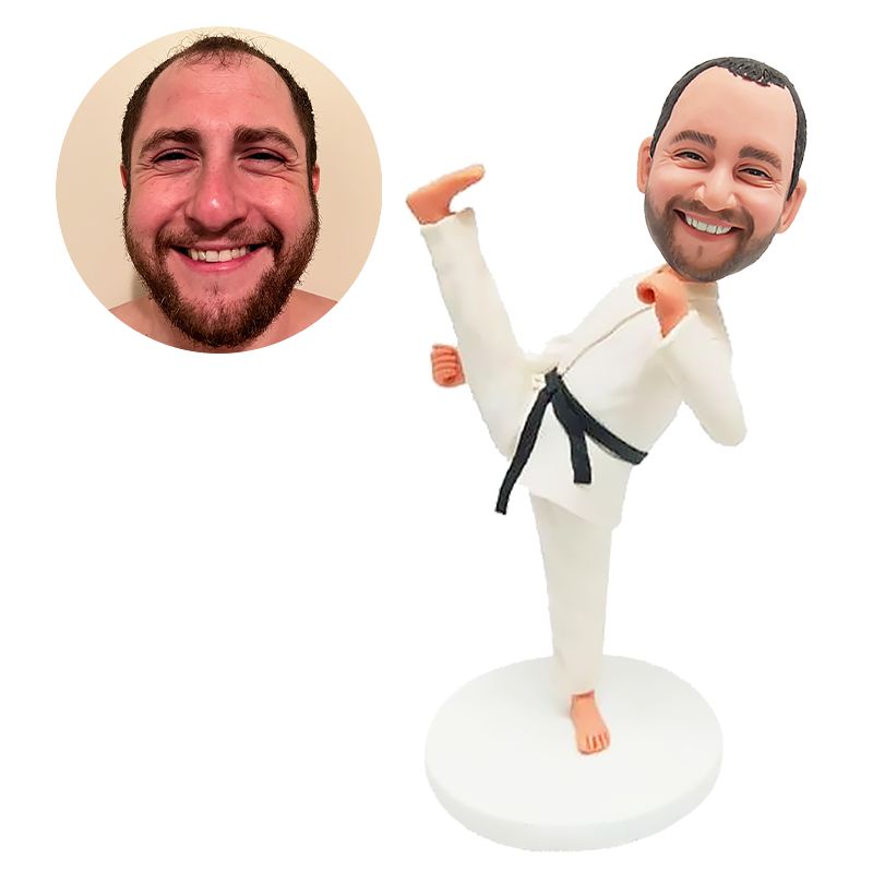customised bobblehead figure man jiu jitsu judo taekwondo karate