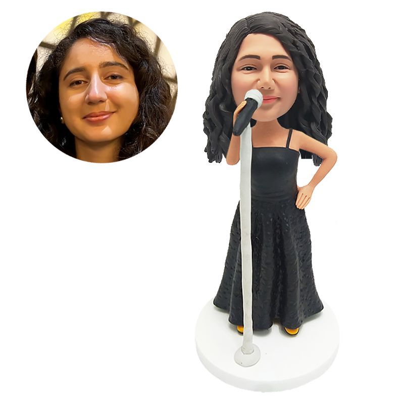 custom made bobblehead female singer