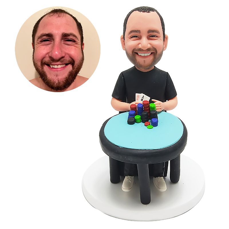 personalized poker player bobblehead