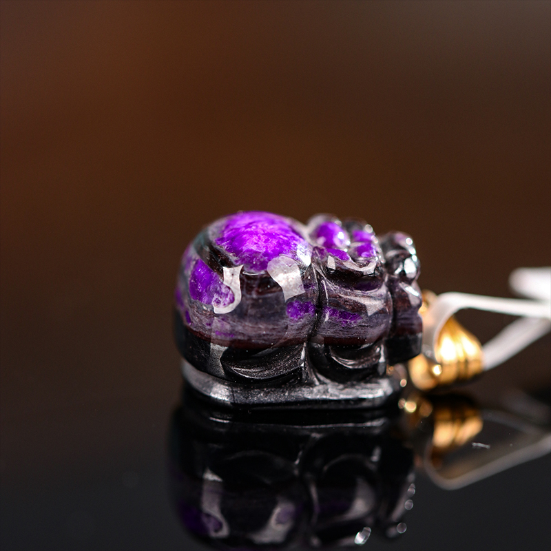 Sugilite Pixiu carved pendant