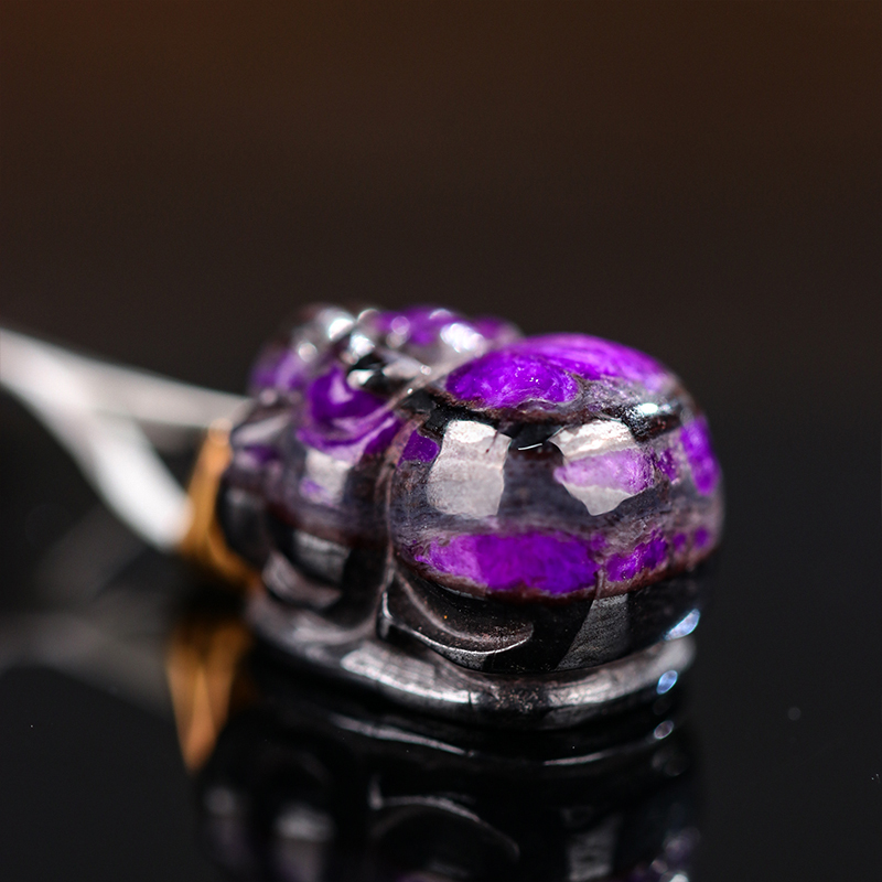 Sugilite Pixiu carved pendant