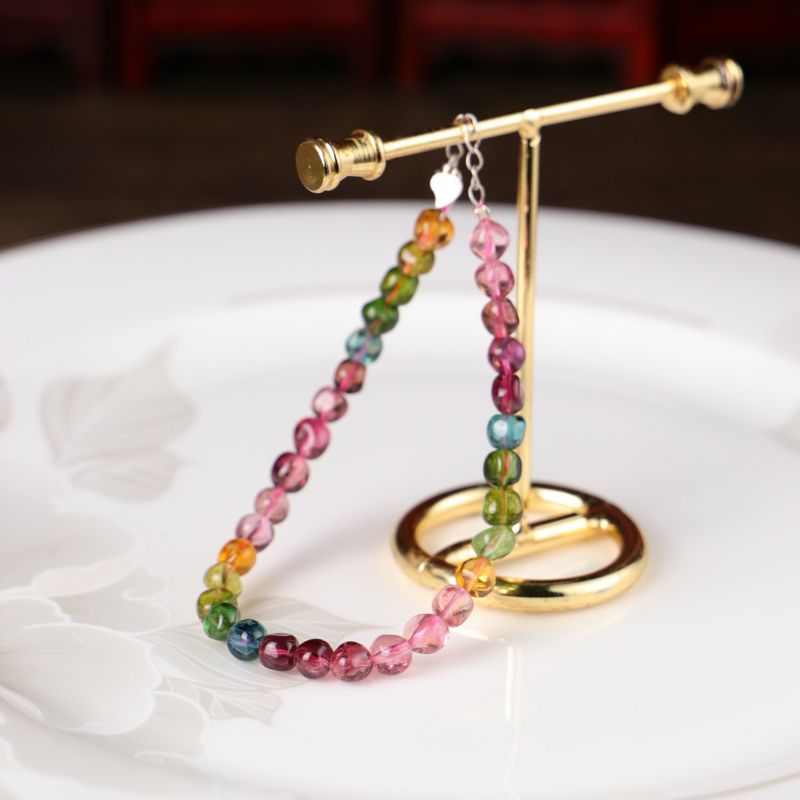 Gemstone Color Chart Tourmaline Freeform Bracelet