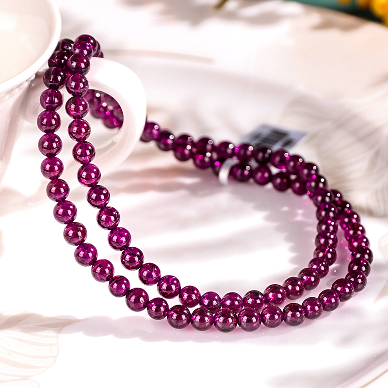 Purple Garnet with Black Spots Multi-link bracelet or necklace fashionable