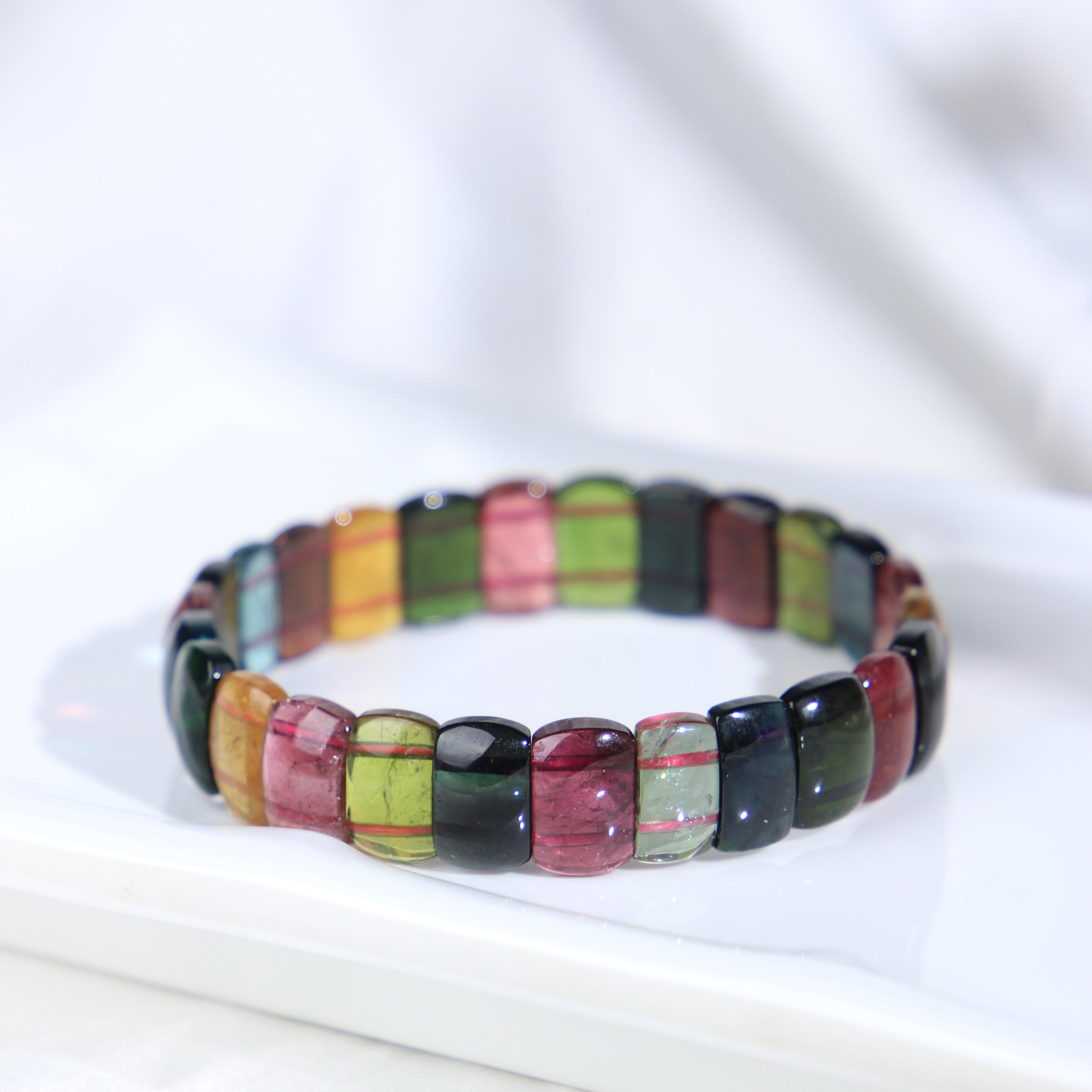 Brazilian Old-Mine Candy Tourmaline Bracelet