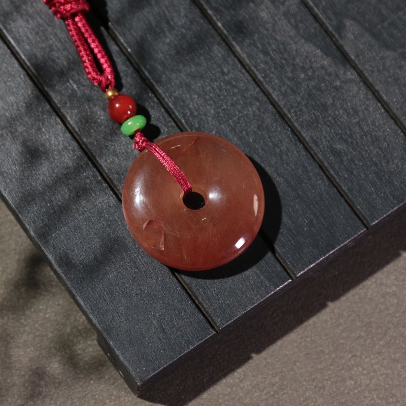 Rutilated Quartz Peace Buckle Pendant (Medium)