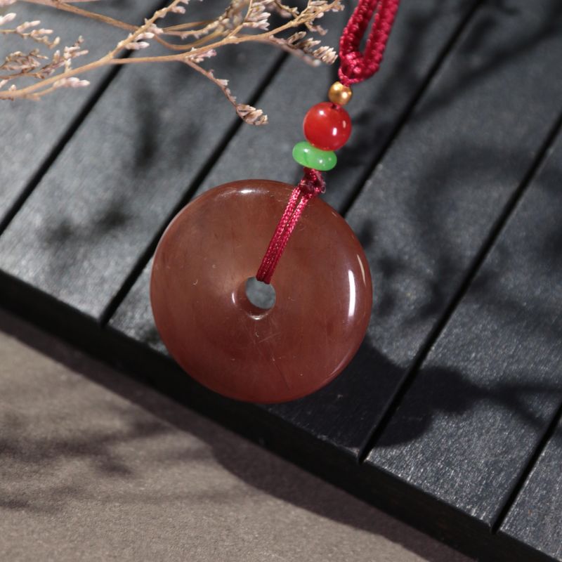 Rutilated Quartz Peace Buckle Pendant (Medium)