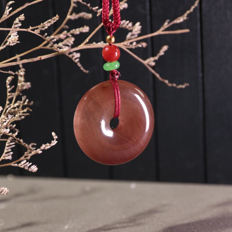 Rutilated Quartz Peace Buckle Pendant (Medium)