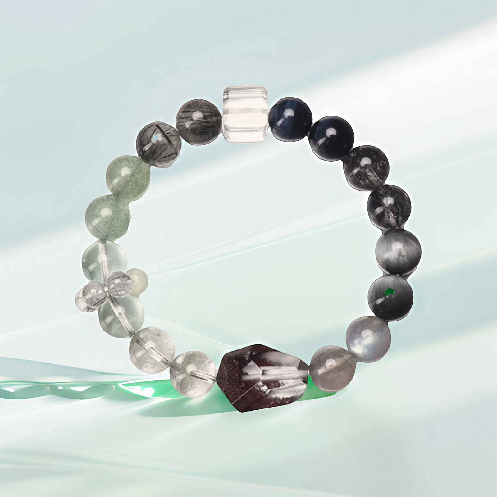 【Qihangzhubao】Natural Crystal Five Elements Balancing Bracelet