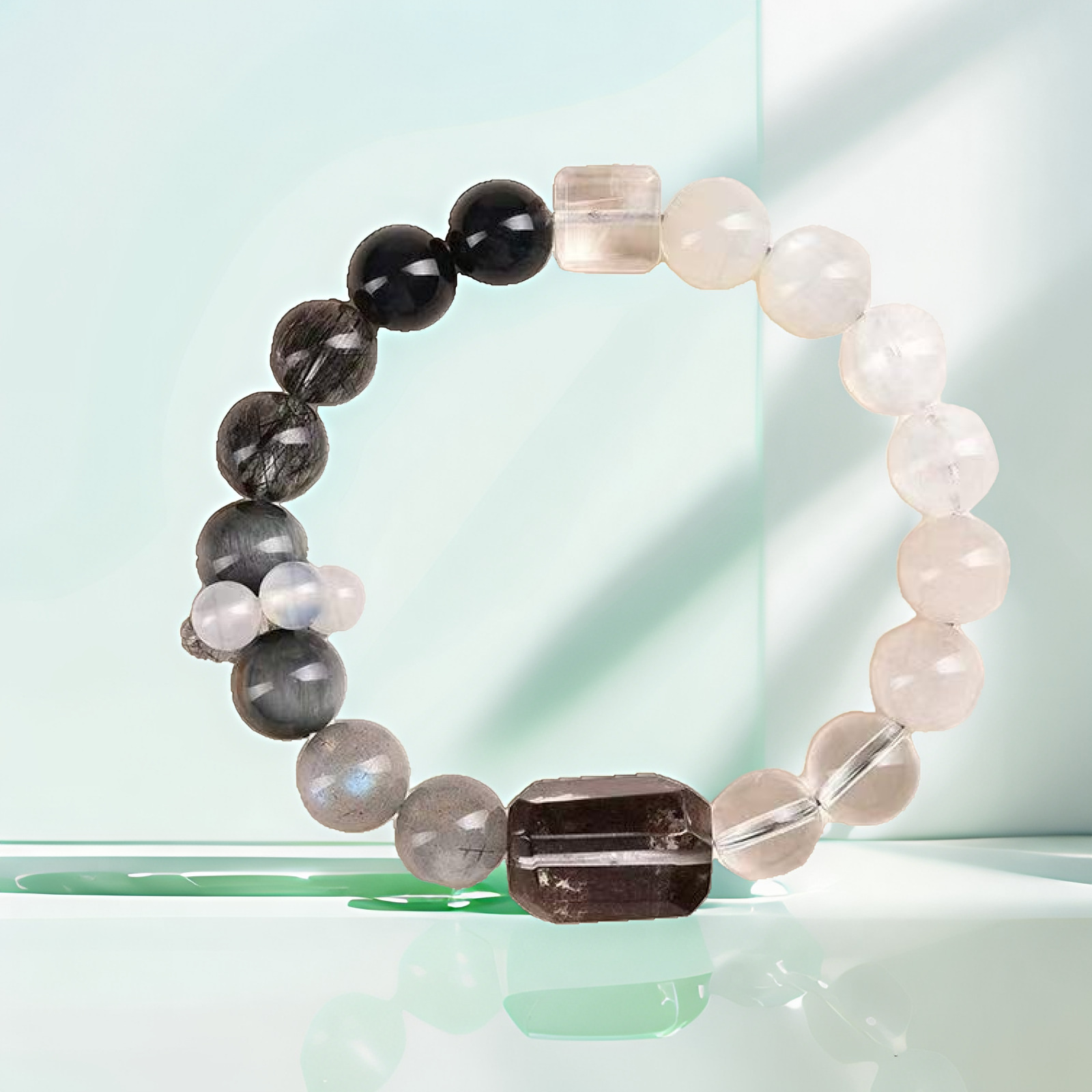 【Qihangzhubao】Natural Crystal Five Elements Balancing Bracelet