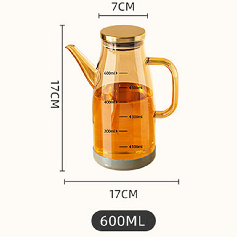Thickened High Borosilicate Glass Heat Resistant and Explosion Proof Oil Pourer with Spout