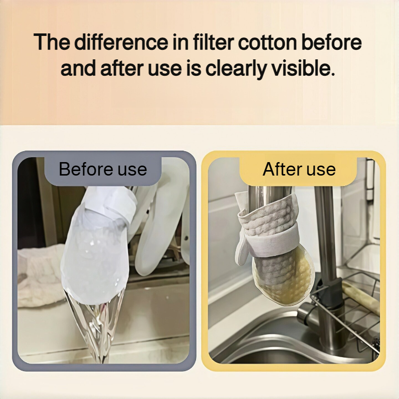 Faucet Water Filter | Sediment Filter Bag | Tap Water Purifier | Kitchen Splash Guard | Rust and Scale Remover | Micron Cotton Filter | Home Water Filtration