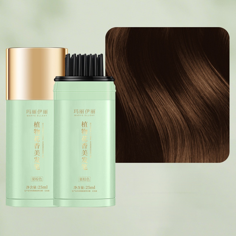 Instant Gray Hair Cover Pen - Magic Black Hair Color Stick for White Hair Roots, Waterproof & Long-Lasting