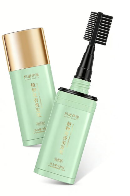 Instant Gray Hair Cover Pen - Magic Black Hair Color Stick for White Hair Roots, Waterproof & Long-Lasting