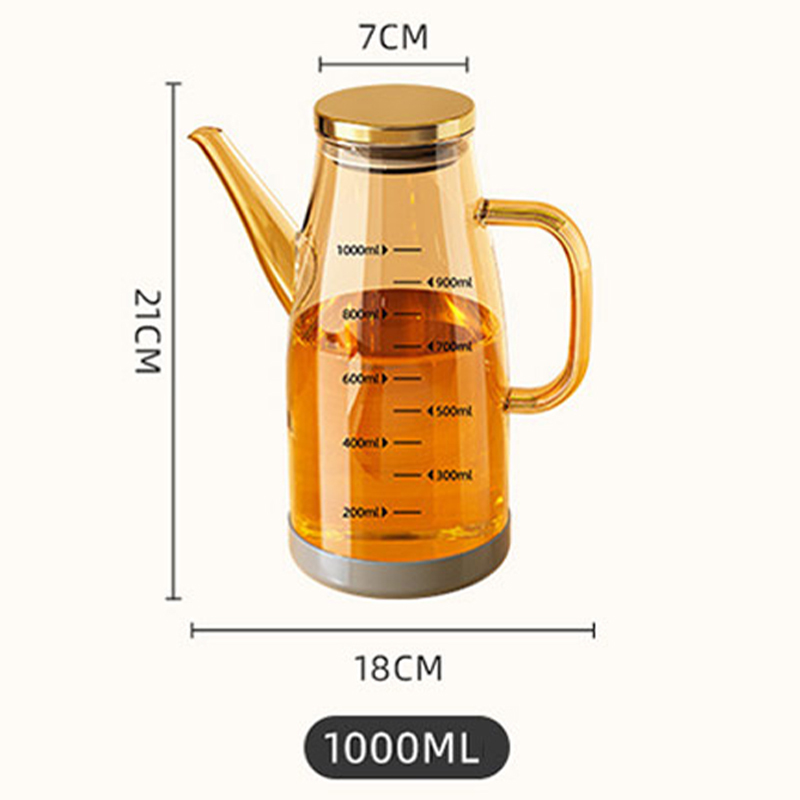 Thickened High Borosilicate Glass Heat Resistant and Explosion Proof Oil Pourer with Spout