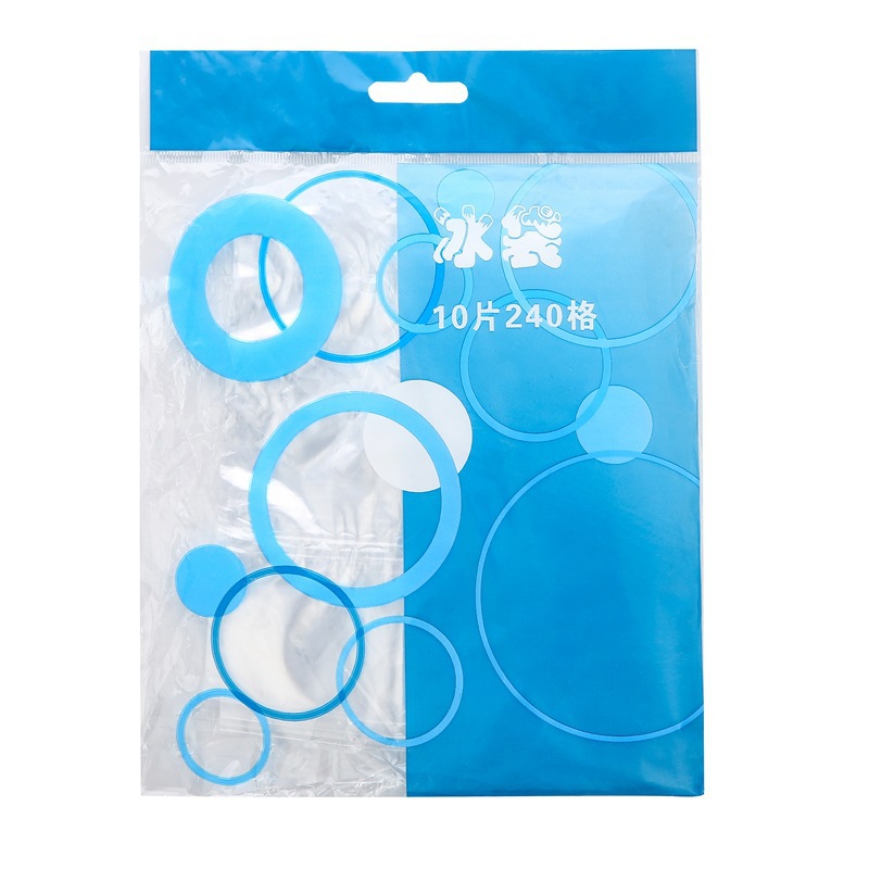 Beg Air Batu Sekali Guna | Acuan Ais Berpetak | Plastik Pembuat Ais Kiub | Cetakan Ais Mudah Alih | Beg Beku Minuman | Ice Maker Bag Disposable | Acuan Ais Jus Musim Panas