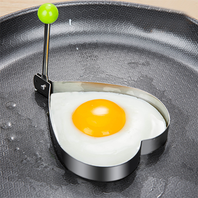5-Piece Stainless Steel Egg Molds Set | Food-Grade 403 Stainless Steel | Non-Stick Pancake & Omelet Maker with Anti-Scald Silicone Handle | Fun DIY Breakfast Shapes for Kids