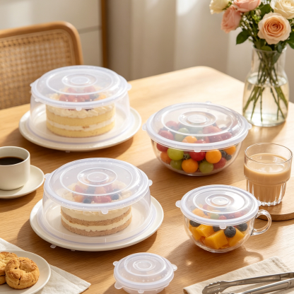 6-Piece Reusable Silicone Stretch Lids | Airtight Food Storage Covers, Microwave Safe