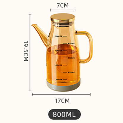 Thickened High Borosilicate Glass Heat Resistant and Explosion Proof Oil Pourer with Spout