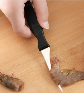 Alat Kupas Udang 3-in-1 Pembersih Urat Udang Keluli Tahan Karat Pencungkil Udang Serbaguna Gadget Dapur Viral
