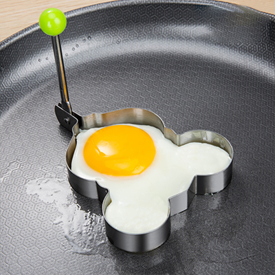 5-Piece Stainless Steel Egg Molds Set | Food-Grade 403 Stainless Steel | Non-Stick Pancake & Omelet Maker with Anti-Scald Silicone Handle | Fun DIY Breakfast Shapes for Kids