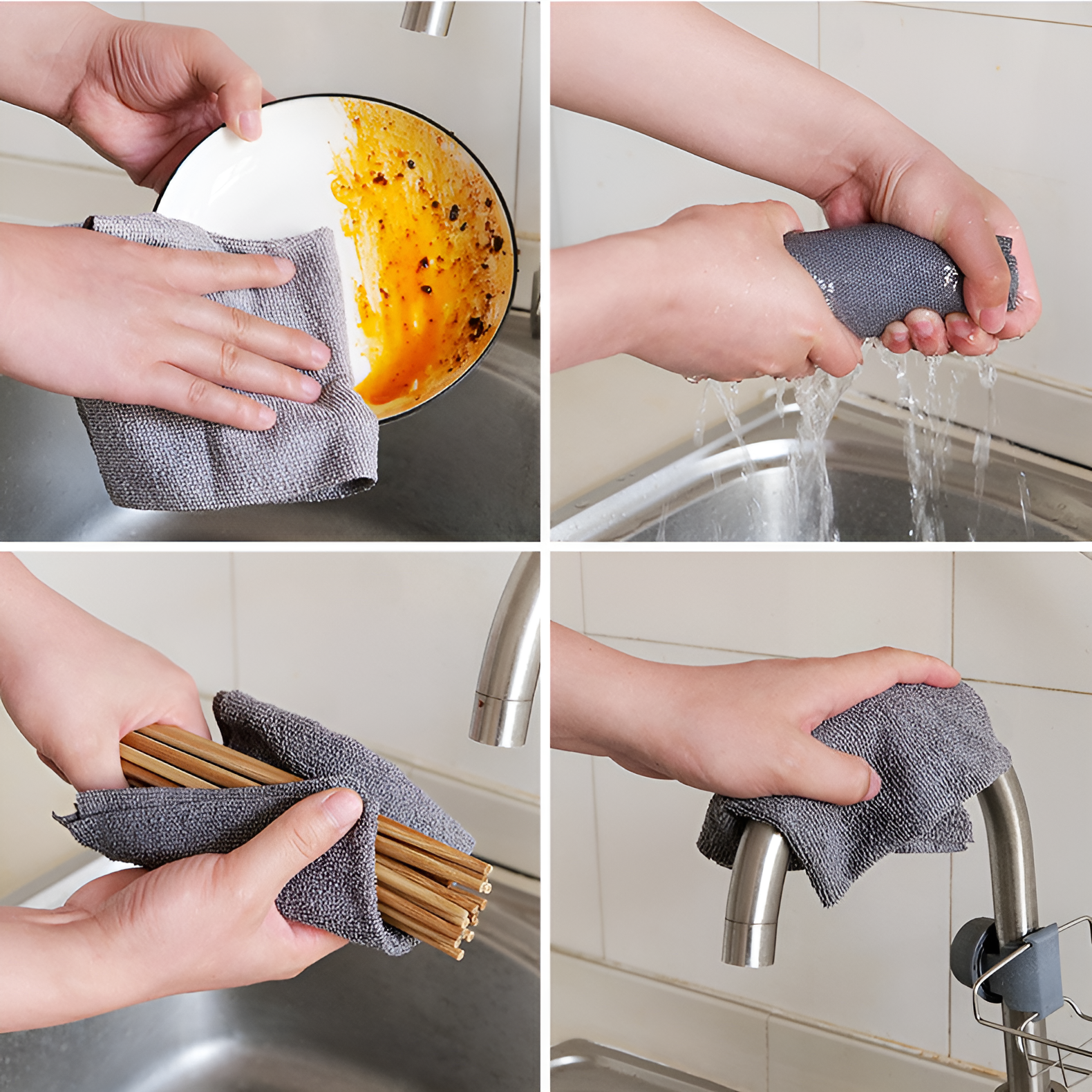 Kain Lap Dapur Jenis Roll | Kain Mikrofiber Serbaguna | Kain Cuci Pinggan Reusable Jimat Space