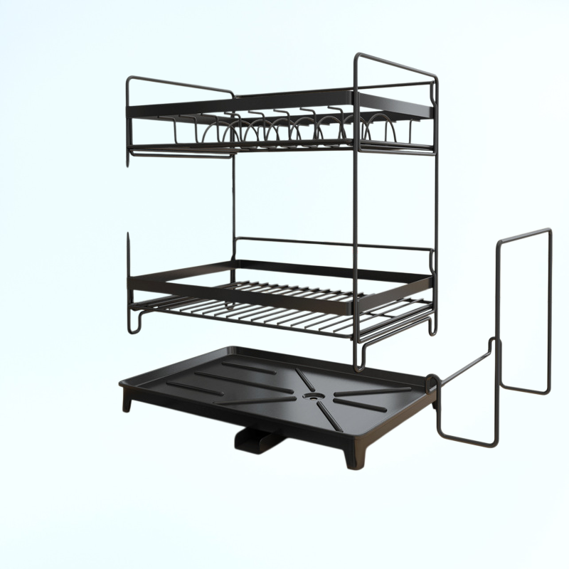 不鏽鋼烤漆水槽瀝水架廚房置物架