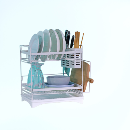 不鏽鋼烤漆水槽瀝水架廚房置物架