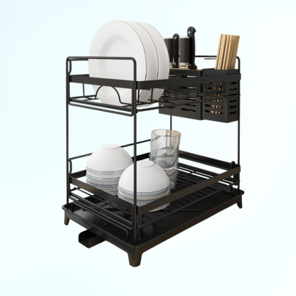 不鏽鋼烤漆水槽瀝水架廚房置物架