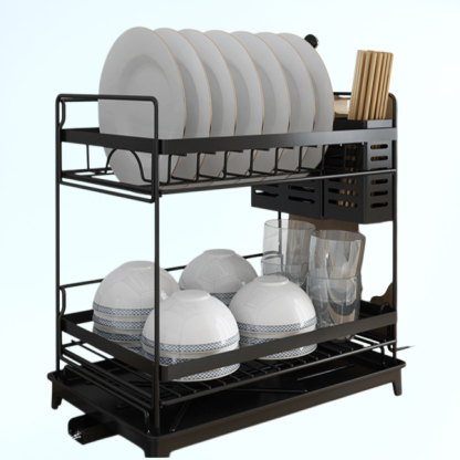 不鏽鋼烤漆水槽瀝水架廚房置物架